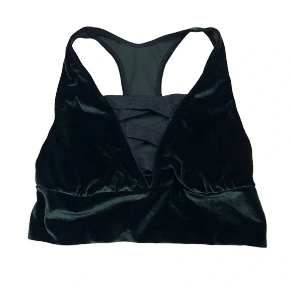 Victoria Secret Green Velvet Sports Bra size Small - Picture 2 of 10